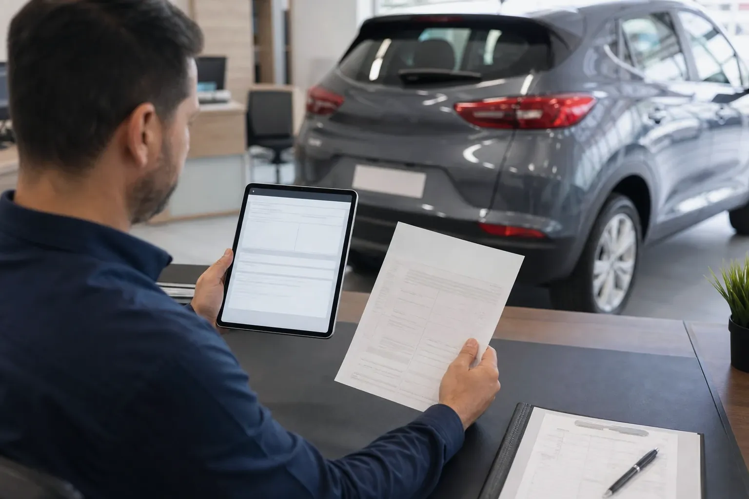 Atendimento ao cliente para licenciamento de veículo.
